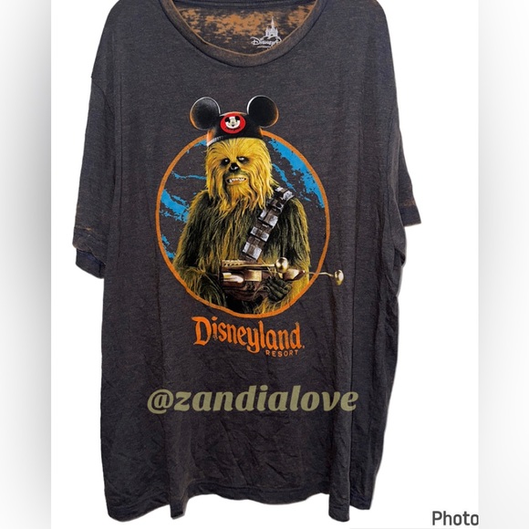 New Disney Parks Men's Star Wars Chewbacca Mickey Ears Retro Fade T Shirt XL,2XL - Picture 1 of 1